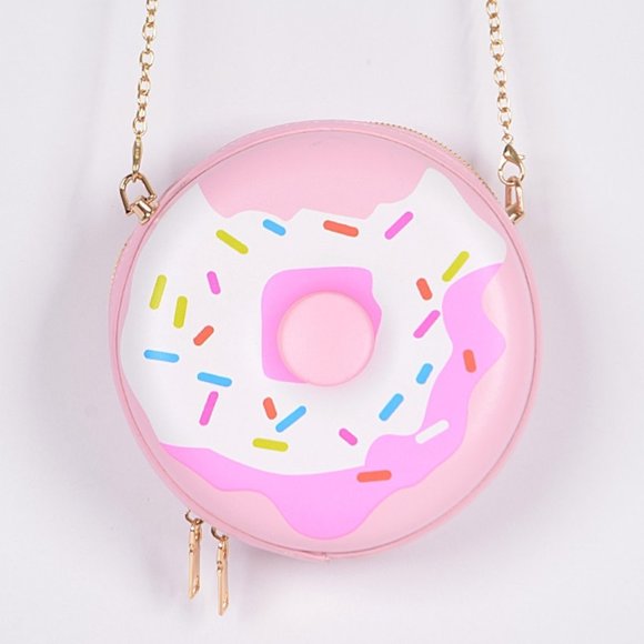 Handbags - **SOLD** Pink Sprinkle Donut Iconic Purse